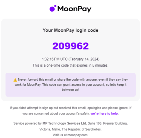 Moonpay code